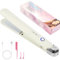 Alaoo Plancha De Pelo Inalámbrica, Portátil 2 en 1, para Mujer, con 3 Ajustes de Temperatura, Recargable, para Viaje, para Peluquería Profesional en Casa, para Todo Tipo de Cabello, Color Blanco