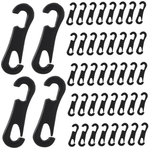 WEKADRIN 200pcs Auto Seat Cushion Hooks 3.5cm Abs S-shaped Double-ended Hooks Car Interior Accessories for Organizing and Securing