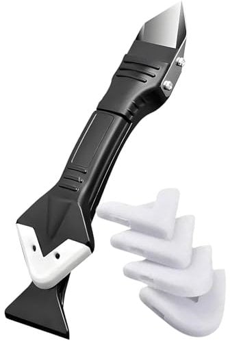 3-in-1 Silicone Remover and Replace Kit & Sealant Remover Tool With 5x Profiling Guides - Sealant Tool for Bathroom & Silicone Remover Tool for Kitchen,Windows,Flooring and Doors.