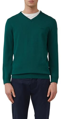 s.Oliver Herren Pullover V-Ausschnitt, Regular Fit, Langarm, 100% Baumwolle