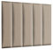 Mg Design Wandpaneele 30 x 120 cm gepolstert – für sehr einfache Selbstmontage, aus Velourstoff, mit weicher Füllung, Farbe beige – Kopfteil als Dekoration für Schlafzimmer, Büro, Kinderzimmer, Diele