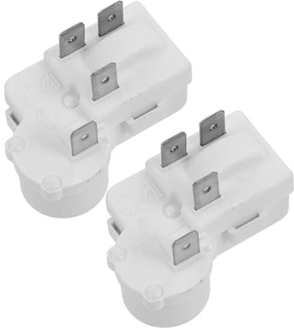 Homoyoyo 2pcs Fridge Compressor Starter Relay 4-pin Overload Protector Refrigerator Accessory Protection Kit