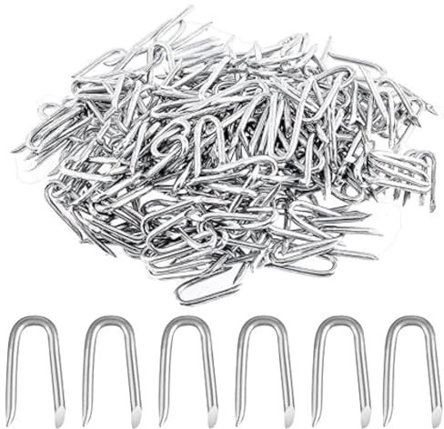 30mm galvanised U nails for Fencing Heavy Duty U Shaped Nails Fence Staples for Wire Mesh and Woven Fencing Garden Mesh Fasteners Staples Nails Pack of 100g