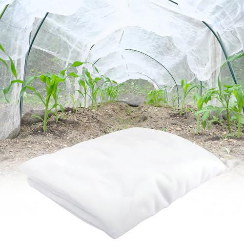 Moustiquaire d'extérieur - Maille fine - Filet de protection contre les légumes - Vendu au mètre - Maille fine - Protection des plantes - Pour légumes, jardin - Blanc - 4 m x 3 m