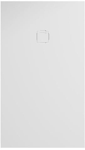 Piatto doccia rettangolare 100x120 cm effetto liscio marmoresina HARMONY Bianco