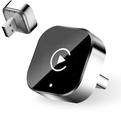 Wireless CarPlay Adapter, Mini CarPlay & Android Auto Wireless Adapter 2-in-1, Mini USB Design, Plug & Play, Auto Connect, Upgrade 2025 Car Accessories, Car Play Compatible with iPhone & Android