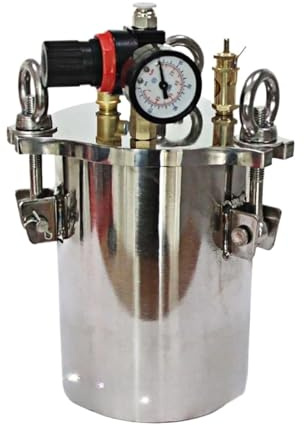 DUOCAI Stainless Steel Pressure Tank with Side Outlet 5L halbautomatischer Klebstoffspender for Epoxidharz AB Mischen Doming Flüssigkleber Zwei-Flüssigkeits-Dosiermaschinenausrüstung(110V)