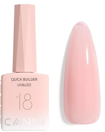 CANNI Quick Builder Nail Gel Set für Nägel 9ml Aufbaugel | Halbtransparent Zartes Rosa Gel Nagelverlängerung Extension UV LED Gellack mehrfarbig ablösbarer