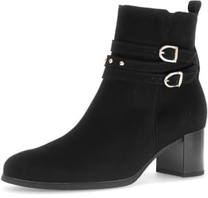 Gabor Damen Klassische Stiefeletten, Frauen Stiefeletten,schwarz,Jollys,Glitzer,blau,Rolling-Soft,Sensitive,Basic,schwarz (Gold),41 EU / 7.5 UK