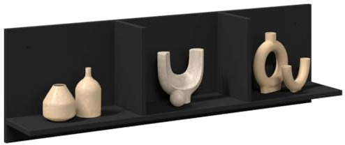 SKTQYQO Wand-Hängeschrank 100 x 16,5 x 30 cm schwarz aus Spanplatte, Ausstellungsschrank mit viel Stauraum, stabiles Material und feuchtigkeitsbeständig, ideal