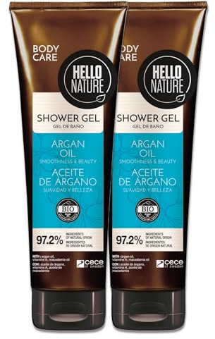 P-Beauty Naturkosmetik Duschgel mit Arganöl - Veganes Shower Gel für Damen & Herren - Duschbad für trockene & sensible Haut feuchtigkeitsspendend, regenerierend (2x250ml)