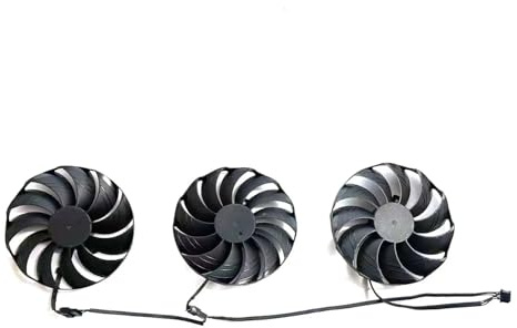 SHANGYG Ventilateur de Refroidissement 4 Broches 98MM CF1010H12S pour Asrock pour Radeon RX 7800 XT pour Phantom Gaming 16GB OC Ventilateur Carte Graphique(Yellow)