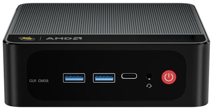 Beelink Mini PC Multifuncional SER5 Pro, Ryzen 5 5625U (hasta 4,3 GHz), 16GB RAM DDR4 SSD 500 GB, Mini Ordenador para Juegos Ligeros, compatibilidad con Tres Pantallas 4K (HDMI+DP+Type-C),LAN 2.5G