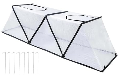 Petite Serre de Jardin pour Salade, Mini Serre Tunnel en Plastique, Serre de Balcon Pliable, Protection pour Plantes d'Intérieur et d'Extérieur, Résistante au Froid et au Gel pour Fleurs
