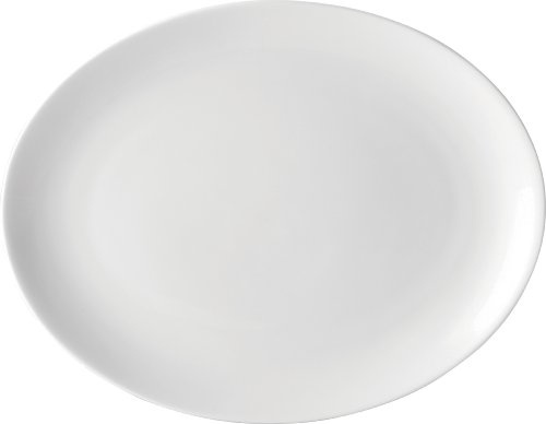 Utopia E20025 Pure Oval Plate, 10, 25 cm, White (Pack of 24)