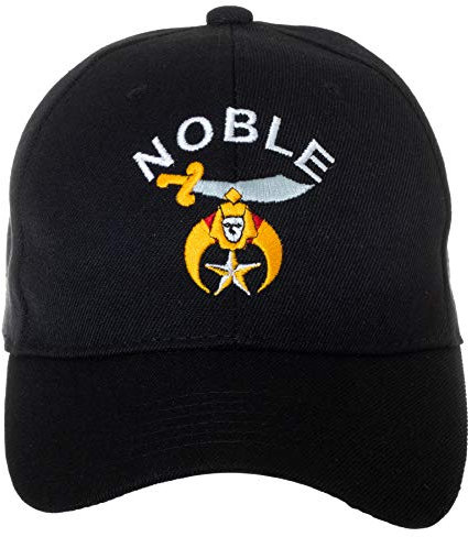 Artisan Owl Noble Shriners Emblem Freimaurer bestickt, Schwarz, schwarz, Einheitsgröße