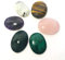 CRYSTALMIRACLE Quarz, Amethyst, Malachit, Regenbogen, Mondstein, Tigerauge, Blutstein, Cabochons, Reiki, Feng Shui, Vaastu für Unisex (Weiß Schwarz Rosa Lila Grün Rot, Größe: 1, 25 ZOLL JEDER)