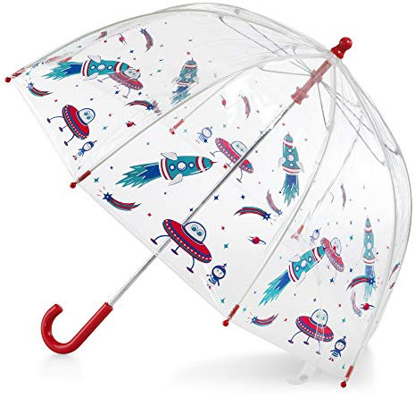 Totes Adults and Kids Clear Bubble Umbrella with Dome Canopy, Lightweight Design, Wind and Rain Protection