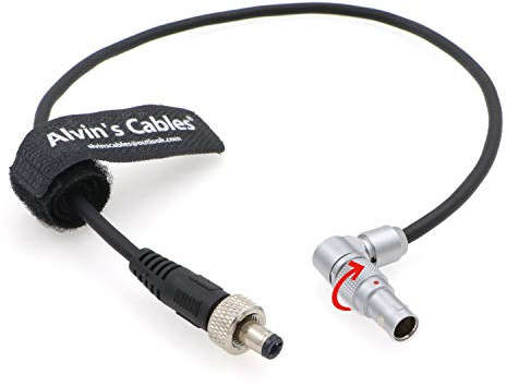 Alvin's Cables Z CAM E2 Flaggschiff Drehbares Rechtwinkliges 2 Pin Stecker zu Verriegelungs DC Kabel für Atomos Shinobi Ninja V OSEE G7 Monitor für Z CAM E2-S6 E2-F6 E2-F8