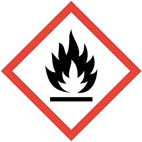 Gefahrstoffaufkleber GHS02 (Leicht-)(Hoch-) Entzündlich I 4 x 4 cm I Gefahrstoffsymbol, GHS-Kennzeichnung, Achtung, Warnung, Vorsicht, Hinweis I hin645