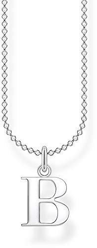 Thomas Sabo Damen Halskette Buchstabe K silber 925 Sterlingsilber, 38-45 cm Länge