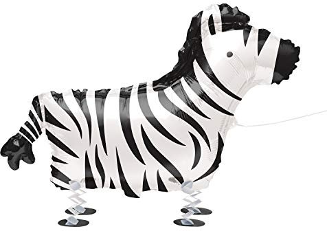 Folien-Luftballon Laufendes Haustier Zebra - 76 cm
