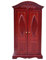 Accessoire de Meubles de Maison de poupée à l'échelle 1:12, Armoire Miniature Vintage en Bois Marron Double Porte Placard Garde-Robe Accessoires de Maison de poupée Meubles de Maison de poupée(B)