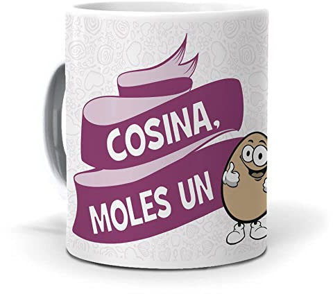 mundohuevo Taza Personalizada Regalo Prima (en catalán) Cosina Moles un ou. Cerámica AAA - 350 ml.