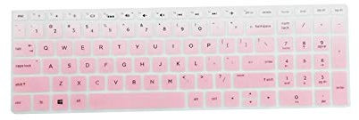 Keyboard cover Keyboard Protection for HP, Invisible High Skin Keyboard Cover for HP 15.6 Inch BF Laptop PC Super Soft Silicone-Clear Pink