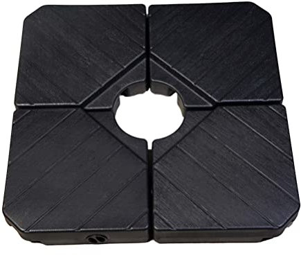 GardenCo Square Outdoor Cantilever Parasol Base - Set of 4 Heavy Duty Sand & Water Filled Base Sections - Garden Umbrella Stand Weights - Ideal for Banana Hanging Parasols/Umbrellas (Black)