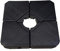 GardenCo Square Outdoor Cantilever Parasol Base - Set of 4 Heavy Duty Sand & Water Filled Base Sections - Garden Umbrella Stand Weights - Ideal for Banana Hanging Parasols/Umbrellas (Black)