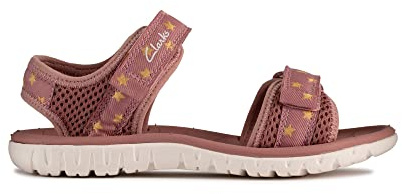 Clarks Girl's Surfingtide K. Sandal, Dusty Pink, 9.5 UK