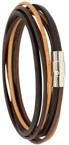 Simaru Lederarmband/Wickelarmband „Natur“ mit Magnetverschluss für Damen & Herren, pflanzlich gegerbtes Naturleder/Echtleder, langlebig & robust, natürlich schöne Farben