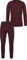 normani Damen Merino Unterwäsche-Set Garnitur (Langarmshirt Unterhemd und Unterhose) 100% Merinowolle Thermounterwäsche Ski-Funktionsunterwäsche Farbe Rot/Rundhals Größe XXL