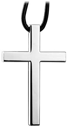 Fsforcar Kreuz hängende Ornamente für Auto Rückspiegel Kreuz Metall Auto Charme Anhänger Dekoration für Auto LKW Wohnkultur (Silber)