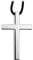 Fsforcar Kreuz hängende Ornamente für Auto Rückspiegel Kreuz Metall Auto Charme Anhänger Dekoration für Auto LKW Wohnkultur (Silber)