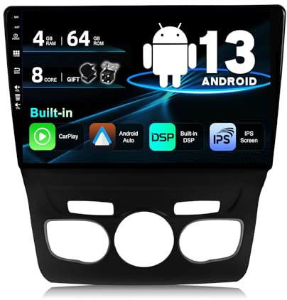 SXAUTO Android 10 Autoradio Per Citroen C4 C4L DS4 (2013-2017) - Integrato Carplay/Android Auto/DSP - 4G+64G - Fotocamera MIC Gratuita - 10.1 Pollice 2 Din - Supporto Dab Volante WiFi 4G Fast Boot