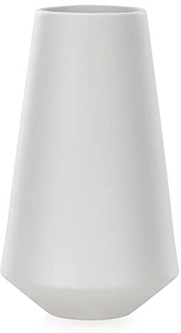 AmeliaHome Vase aus Keramik Dekovase Tischvase Dekoration Burmilla Grau