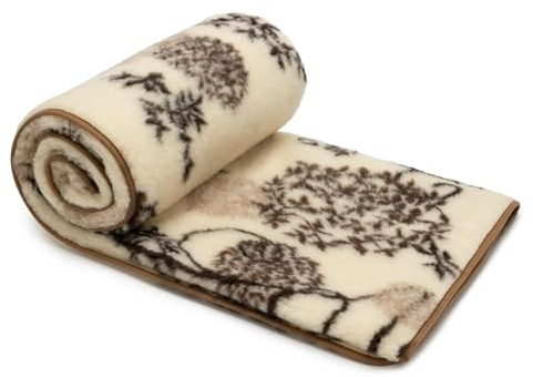 Best Wool Merino Wolldecke Schurwolle 160x200 cm - Kuscheldecke aus 100% Schafwolle - Groß und Flauschige Decke Wolle - Gewicht 500g/m2 - Atmungsaktives Material