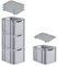 PROREGAL SuperSparSet 4x Eurobox NextGen Grip mit Auflagedeckel & 4 blauen Schiebeschnappverschlüssen, HxBxT 32x30x40cm, 30 L, Grau, Griffe offen, Eurobehälter, Transportbox