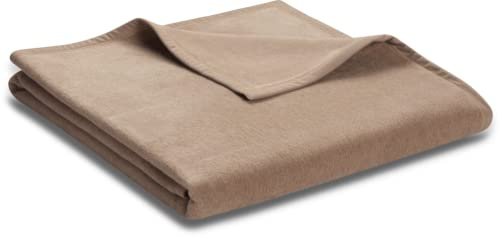 biederlack Wohndecke Unicolour Baumwollmischung haselnuss Größe 180x220 cm