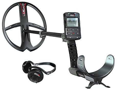 XP Metal Detectors DEUS II RC - 13x11 FMF Coil with WSAII wireless headphones bundle - waterproof and multifrequency metal detector with XP DEUS II Remote Control & S-Telescopic Stem