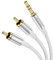 MOSWAG Câble RCA, Jack Audio Stéréo Cordon Jack 3.5mm Mâle vers 2 RCA Mâle Tissage en Nylon Compatible avec Smartphone, PC, Autoradio, Home Cinéma, Amplificateur, Chaîne HiFi, TV etc (10M)