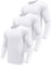 White Long Sleeve Tee Shirts for Men, Dry Fit Moisture Wicking Long Sleeve Shirts, Athletic Workout Shirts for Running White-3P09-M