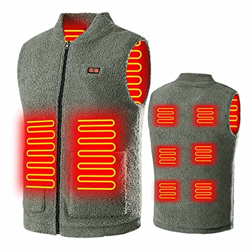 Gilet Riscaldato Uomo Donna Regolabile Giubbotto Termico Riscaldato in Pile Usb 11 Aree Vestiti Riscaldati Giubbotto Termico Moto Equitazione Invernale Pesca Regolabile Caccia Campeggio Gilet (8)