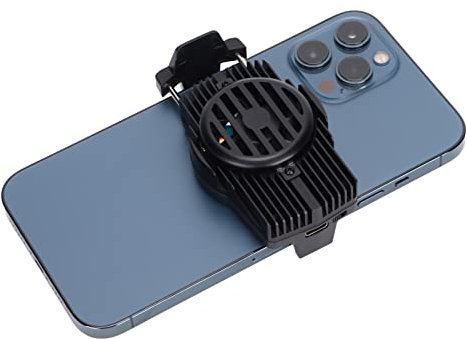 Cyrank Handy-Kühler, Handy-Lüfter Für Gaming Mit LED-Licht, Handy-Kühler, Lüfter, Kühler Für Outdoor-Vlog, Mobiles Gaming, Tragbare Handy-Kühlhülle