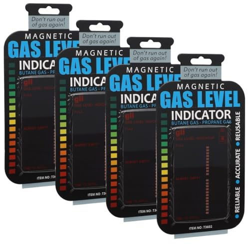 Kapmore Lot de 4 jauges magnétiques de réservoir de gaz, indicateur de niveau de propane et de butane pour aventure en plein air
