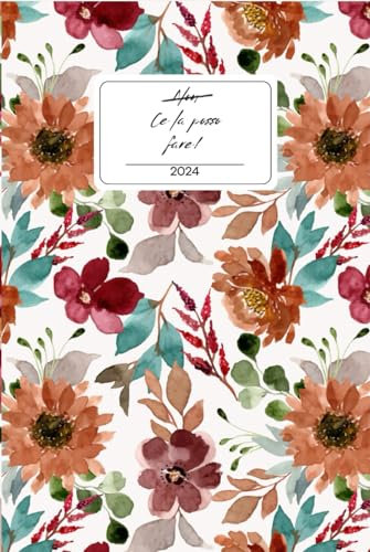 Agenda 2024 Giornaliera: 1 pagina per giorno - Formato A5 - 12 mesi e 365 giorni con Note e Obiettivi