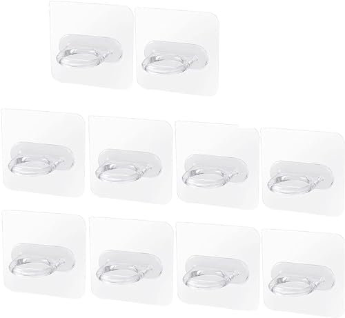 Norhogo 10 Stück Handtuchhaken Haken Selbstklebend, Multifunktionaler Rundhaken Selbstklebend, Selbstklebende Wandhalterung Wasserdicht Wandhaken für Badezimmer,Küche, Bad