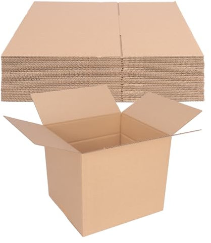 verpacking Faltkartons 325 x 295 x 280 mm Braun (Außenmaß 330 x 300 x 290 mm) variable Höhe bei 210 mm KK 56 1-wellig Ordner Karton für 4-5 Ordner (25 Stück)
